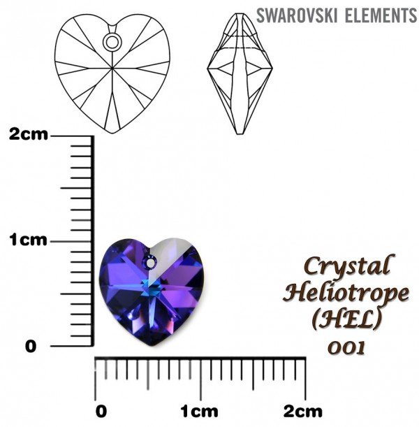 Svícen – Anděl se srdíčkem (Swarovski) – Heliotrope