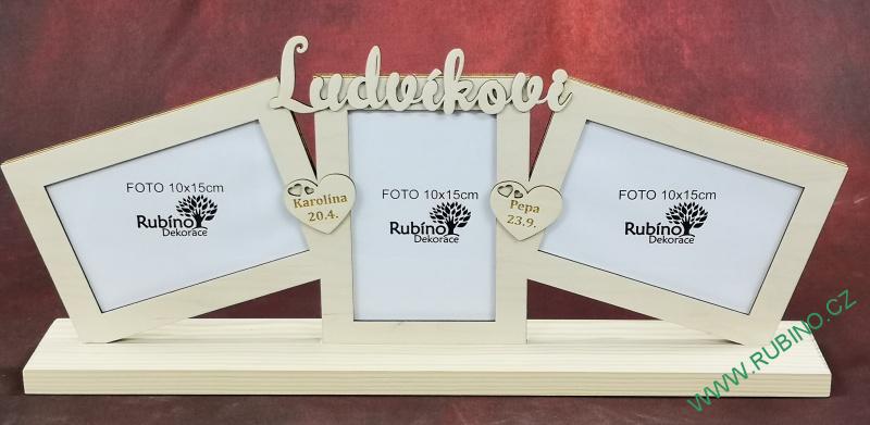 Stojánek pro 3 fotku 10x15 - Rodina