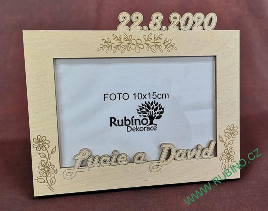 Stojánek pro 1 fotku 10x15 svatební
