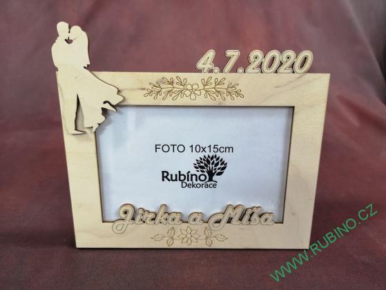 Stojánek pro 1 fotku 10x15 svatební