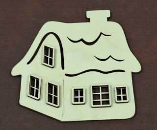 Domek zimní 3 - zasněžený