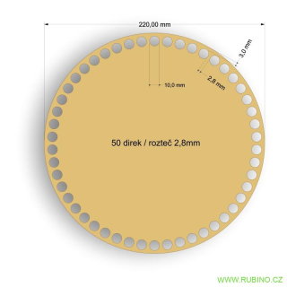 Kruh pro háčkování - pr.220mm/50direk/10mm
