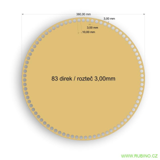 Kruh pro háčkování - pr.360mm/83direk/10mm